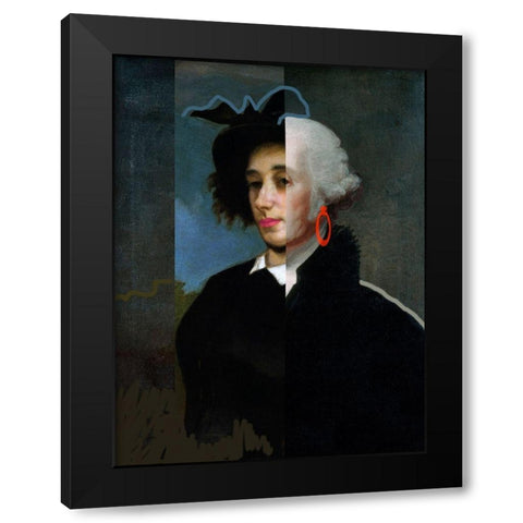 Cheeky Master George Black Modern Wood Framed Art Print with Double Matting by Vess, June Erica
