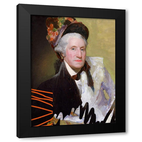 Cheeky Master Founding Female Black Modern Wood Framed Art Print with Double Matting by Vess, June Erica