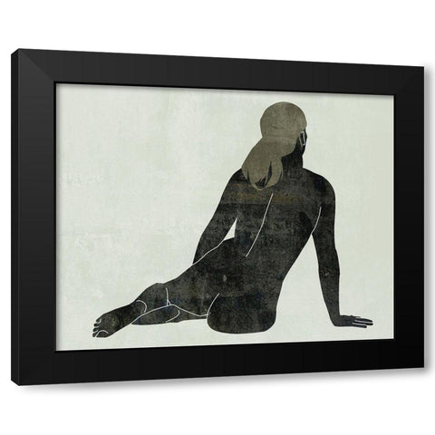 Folded Figure I Black Modern Wood Framed Art Print with Double Matting by Wang, Melissa