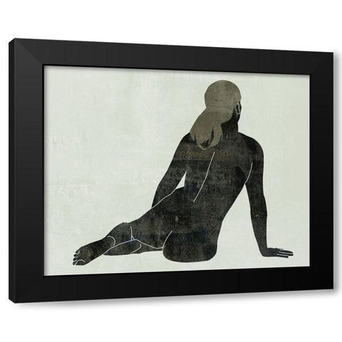 Folded Figure I Black Modern Wood Framed Art Print by Wang, Melissa