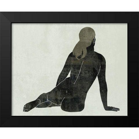 Folded Figure I Black Modern Wood Framed Art Print by Wang, Melissa