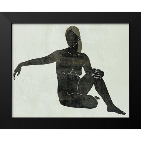 Folded Figure III Black Modern Wood Framed Art Print by Wang, Melissa