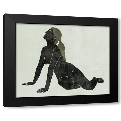 Folded Figure IV Black Modern Wood Framed Art Print with Double Matting by Wang, Melissa