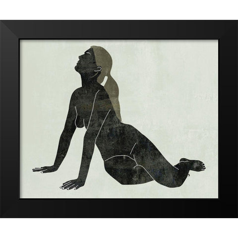 Folded Figure IV Black Modern Wood Framed Art Print by Wang, Melissa