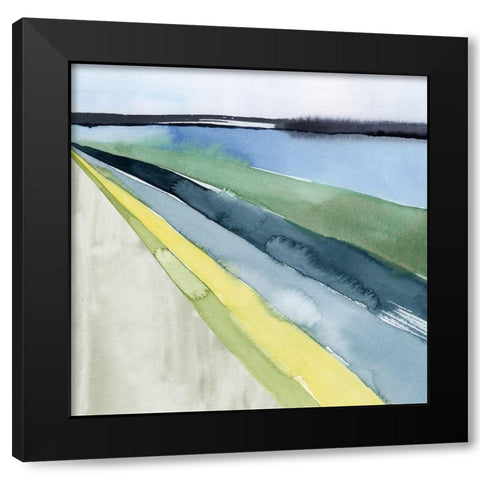 Pastel Perspective II Black Modern Wood Framed Art Print with Double Matting by Popp, Grace