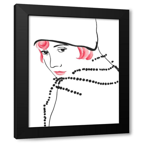 Blossom IV Black Modern Wood Framed Art Print with Double Matting by Wang, Melissa