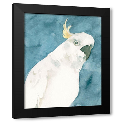 Cockatoo Portrait I Black Modern Wood Framed Art Print by Caroline, Emma
