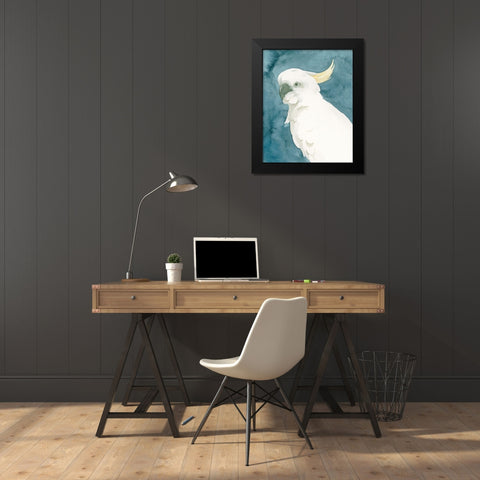 Cockatoo Portrait II Black Modern Wood Framed Art Print by Caroline, Emma