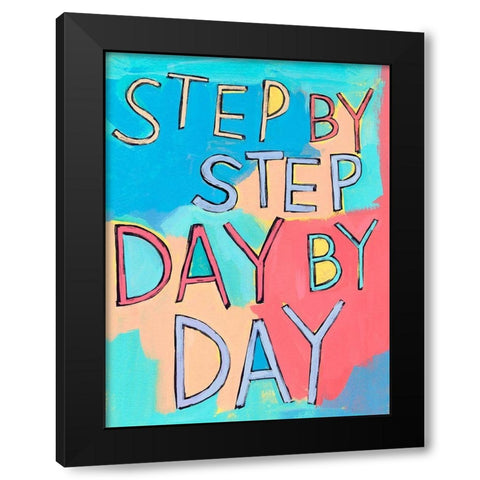 Pep Talk I Black Modern Wood Framed Art Print by Warren, Annie