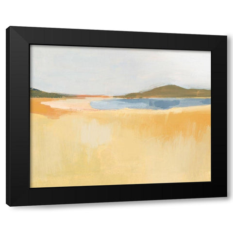 Ochre Seaside I Black Modern Wood Framed Art Print by Barnes, Victoria