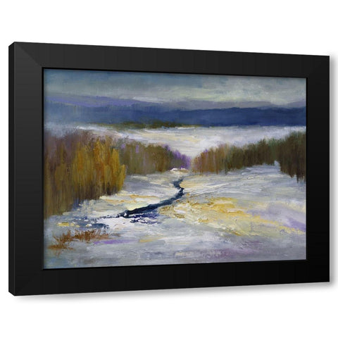 Winter I Black Modern Wood Framed Art Print with Double Matting by Finch, Sheila
