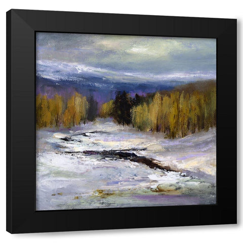 Winter III Black Modern Wood Framed Art Print with Double Matting by Finch, Sheila