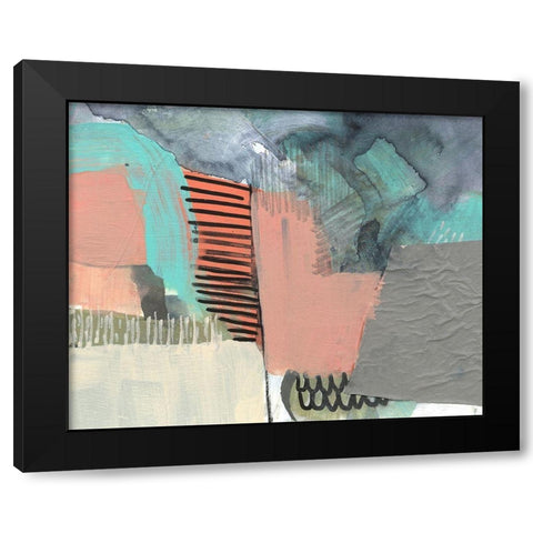 Over-Under And Through I Black Modern Wood Framed Art Print by Goldberger, Jennifer