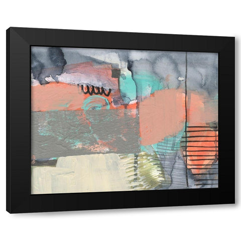 Over-Under And Through II Black Modern Wood Framed Art Print with Double Matting by Goldberger, Jennifer