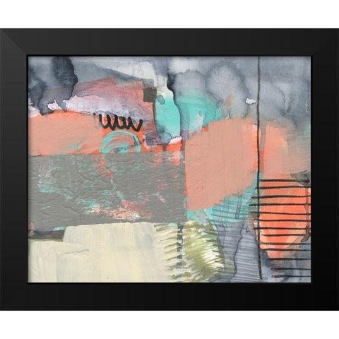 Over-Under And Through II Black Modern Wood Framed Art Print by Goldberger, Jennifer