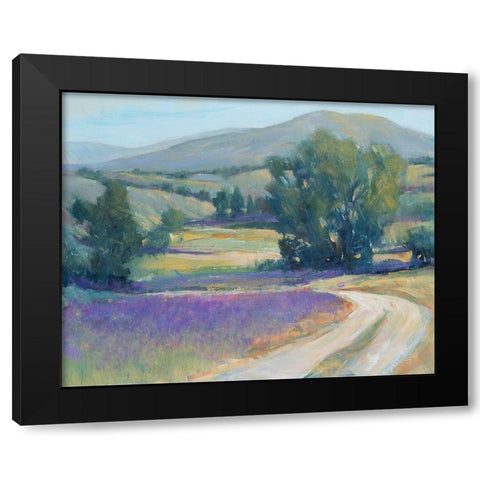 Lavender Meadow I Black Modern Wood Framed Art Print by OToole, Tim