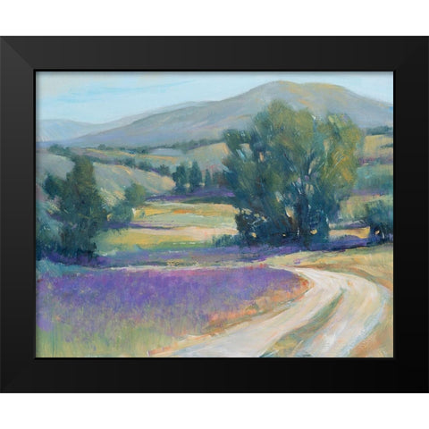 Lavender Meadow I Black Modern Wood Framed Art Print by OToole, Tim