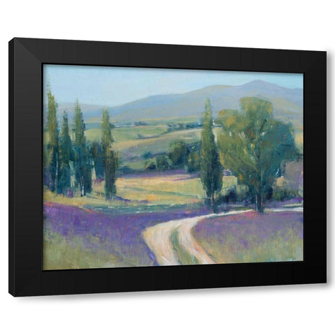 Lavender Meadow II Black Modern Wood Framed Art Print with Double Matting by OToole, Tim