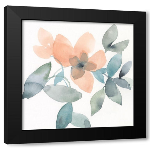 Water and Petals III Black Modern Wood Framed Art Print with Double Matting by Goldberger, Jennifer