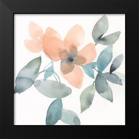 Water and Petals III Black Modern Wood Framed Art Print by Goldberger, Jennifer