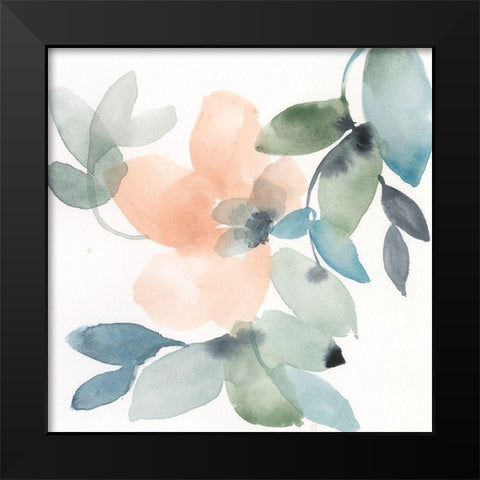 Water and Petals IV Black Modern Wood Framed Art Print by Goldberger, Jennifer