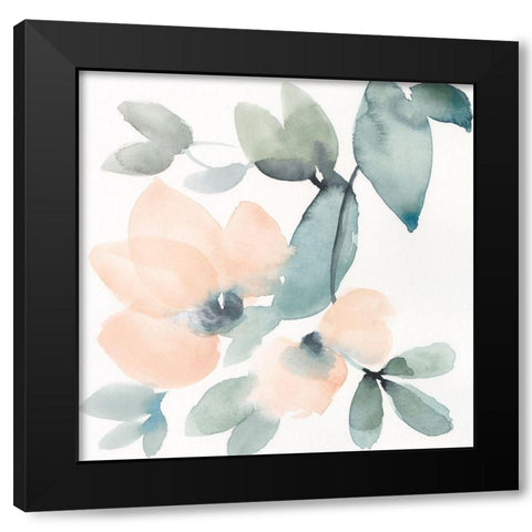 Water and Petals V Black Modern Wood Framed Art Print with Double Matting by Goldberger, Jennifer