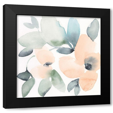 Water and Petals VI Black Modern Wood Framed Art Print with Double Matting by Goldberger, Jennifer