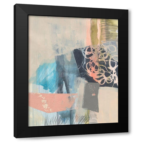 Reductive I Black Modern Wood Framed Art Print with Double Matting by Goldberger, Jennifer