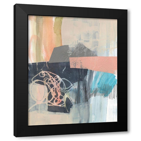 Reductive II Black Modern Wood Framed Art Print with Double Matting by Goldberger, Jennifer