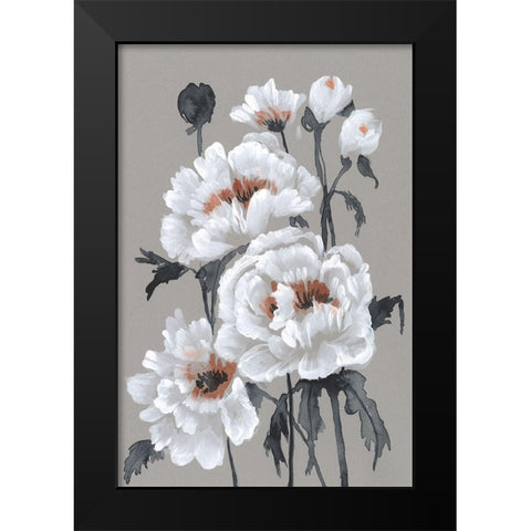 Peony Profusion II Black Modern Wood Framed Art Print by Goldberger, Jennifer