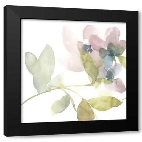 Sweet Petals and Leaves II Black Modern Wood Framed Art Print with Double Matting by Goldberger, Jennifer