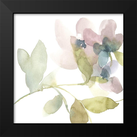 Sweet Petals and Leaves II Black Modern Wood Framed Art Print by Goldberger, Jennifer