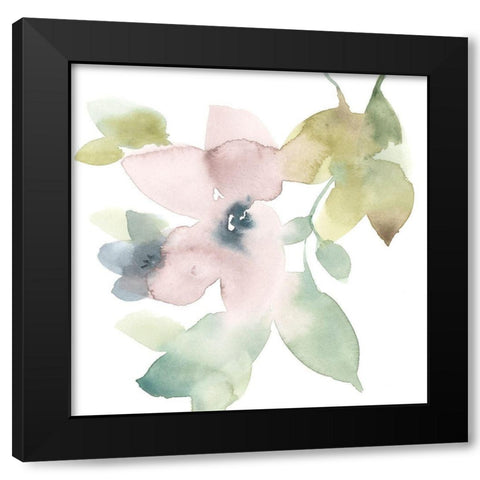 Sweet Petals and Leaves IV Black Modern Wood Framed Art Print with Double Matting by Goldberger, Jennifer