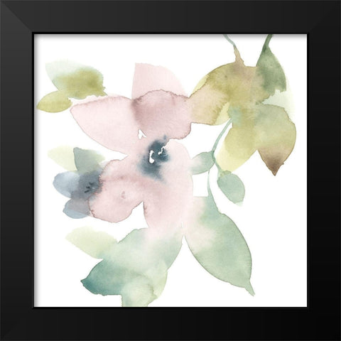 Sweet Petals and Leaves IV Black Modern Wood Framed Art Print by Goldberger, Jennifer