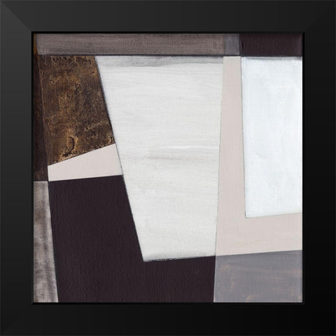 Neutral Geometrics I Black Modern Wood Framed Art Print by Fuchs, Jodi