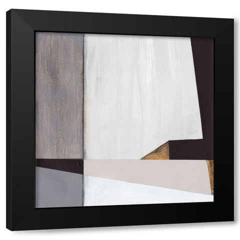 Neutral Geometrics II Black Modern Wood Framed Art Print with Double Matting by Fuchs, Jodi