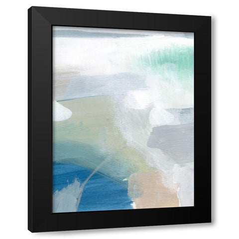 Sage and Pebbles I Black Modern Wood Framed Art Print with Double Matting by Popp, Grace