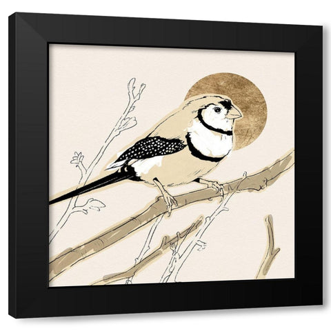 Spring Passerine I Black Modern Wood Framed Art Print by Green, Jacob