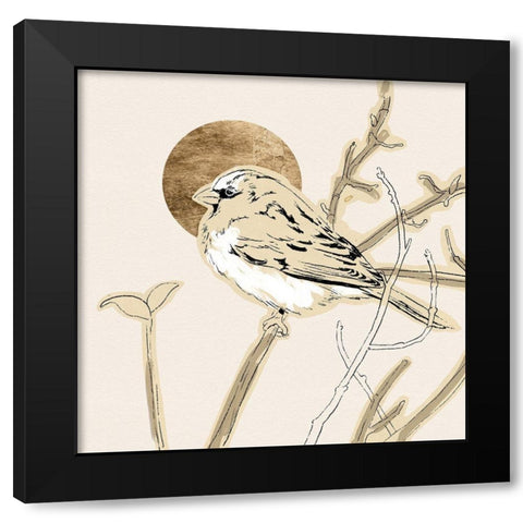 Spring Passerine II Black Modern Wood Framed Art Print by Green, Jacob