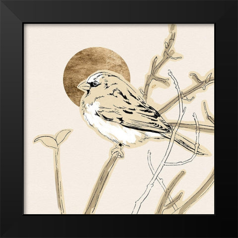 Spring Passerine II Black Modern Wood Framed Art Print by Green, Jacob
