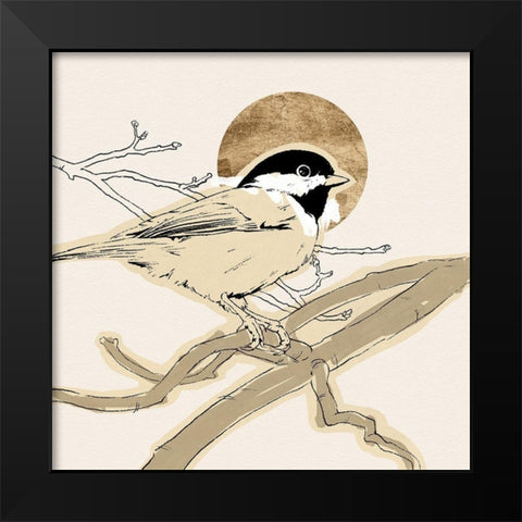 Spring Passerine III Black Modern Wood Framed Art Print by Green, Jacob