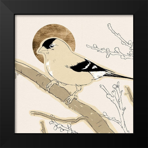 Spring Passerine IV Black Modern Wood Framed Art Print by Green, Jacob