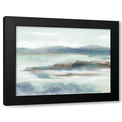 Soft Shores I Black Modern Wood Framed Art Print with Double Matting by Vess, June Erica