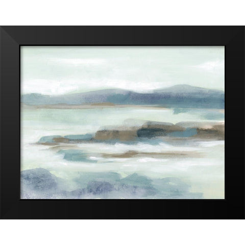 Soft Shores I Black Modern Wood Framed Art Print by Vess, June Erica