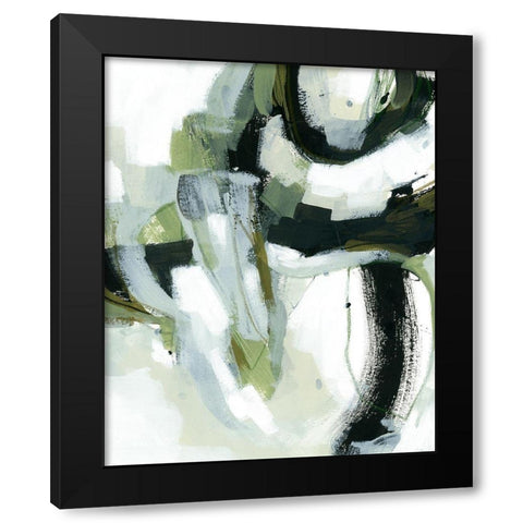 Green Onyx I Black Modern Wood Framed Art Print with Double Matting by Vess, June Erica