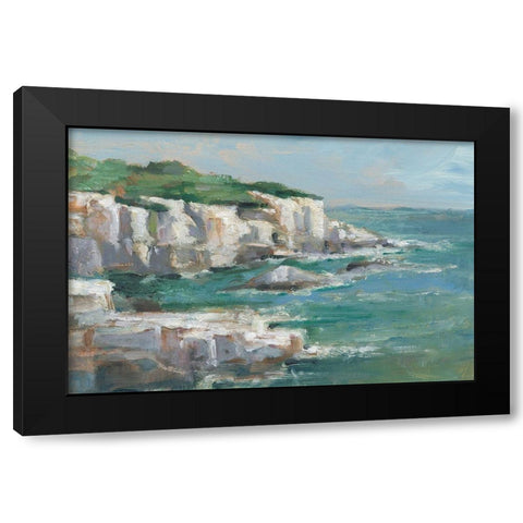 White Sea Cliffs I Black Modern Wood Framed Art Print with Double Matting by Harper, Ethan