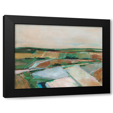 Pastel Fields II Black Modern Wood Framed Art Print with Double Matting by Harper, Ethan