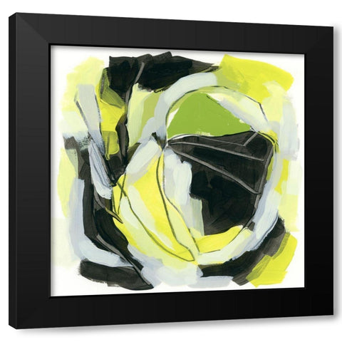 Citron Jungle III Black Modern Wood Framed Art Print by Vess, June Erica