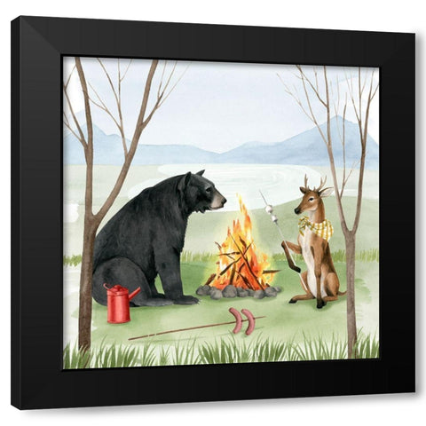 Camp Crashers I Black Modern Wood Framed Art Print by Popp, Grace