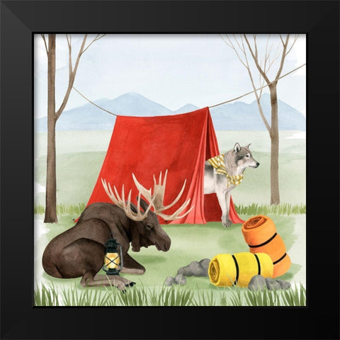 Camp Crashers II Black Modern Wood Framed Art Print by Popp, Grace